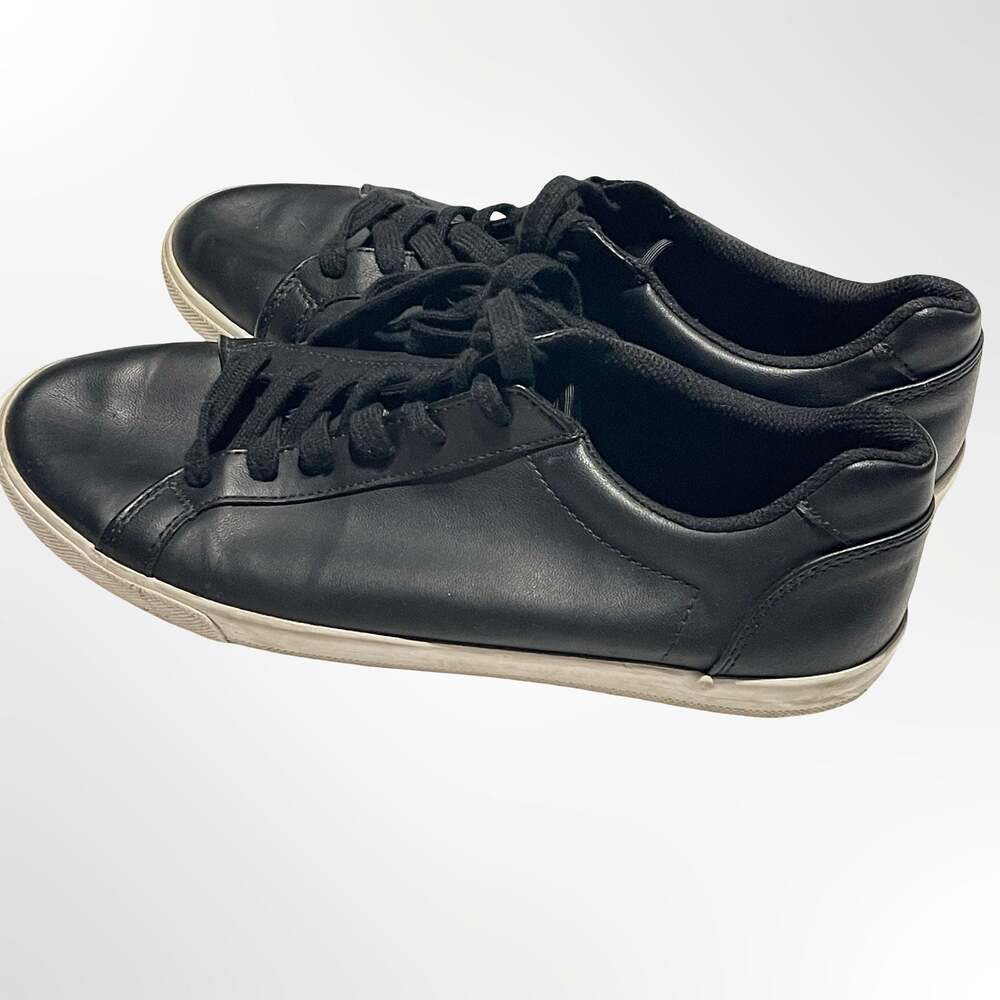 Goodfellow & Co. Men's Lace-Up Black Synthetic Leather Sneakers - Picture 3 of 6